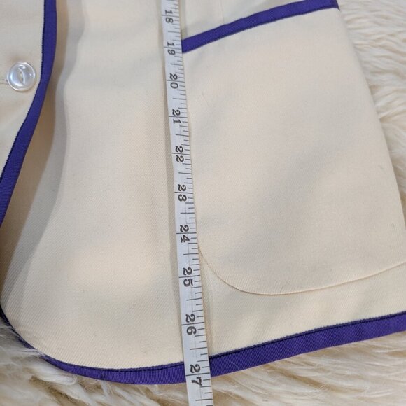 Women's Beige Sorority Three-Button Long Sleeve Uniform Blazer - Picture 7 of 8